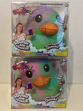 Quackeez Duckeez Jumbo Duck Tie Dye Squishy Toys x2 - Five Below